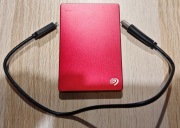 Dysk Przenośny Seagate Backup Plus Slim 1TB Red – Stan BDB!