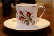 Zestaw FILIŻANKA I TALERZYK -ROSENTHALE z ROŻAMI