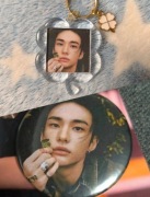 Hyunjin Koniczyna + pin Hyunjin 5,8cm +  naklejki gratis