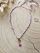 Naszyjnik kamienie naturalne Agat Druzy Kryształ Górski Perła naturalna