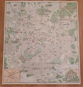 Stara Mapa Moskwy plan  ilustrowana 1967 USSR  ZSRR