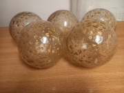 Klosze lamp złocone Huta Szkła Pieńsk lata 70-te 