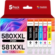 Zestaw 5x Tusz XL do CANON PGI-580 CLI-581 (PGBK/BK/C/M/Y) – Marka Hookink