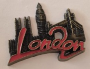 Magnes na lodówkę metalowy London Londyn Wielka Brytania England(43) 