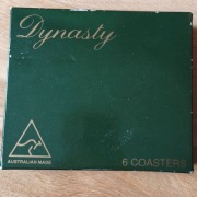 Vintage podkładki korkowe Dynasty Australia 6szt retro botaniczne