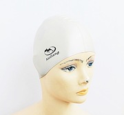 KAILIANG Czepek kąpielowy silikonowy SREBRNY GŁADKI Nr.5217 Zestaw=3 sztuki