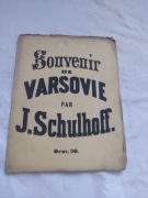 Souvenir de Varsovie Pamiątka z Warszawy)Julius Schulhoffa Schulhoff nuty 