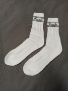 Białe skarpety Bench 39-46 czarne logo white socks soxy siłownia sport