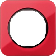 R.1 Ramka pojedyncza akryl czerwony przeźroczysty czarny Berker