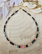 Naszyjnik Choker z Kamieni Naturalnych Onyks Jaspis Dalmatyński Agat Jadeit