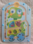 Gra zręcznościowa magnetyczny labirynt kulek sorter Haba robot Ron