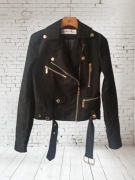 Zamszowa ramoneska Ivyrevel XS – czarna, nowa, must-have!