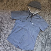 Koszula w kratę z kapturem D555 r. M