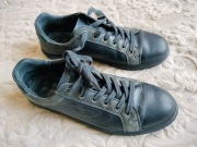 Wojas trampki skórzane, rozm. 41/26,5cm, niebieskie, stan BDB