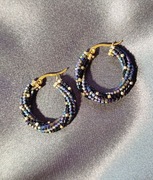 Kolczyki Kola Spiralne MIYUKI Milky Way M 28mm Stal Chirurgiczna