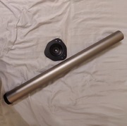 Noga meblowa do biurka stołu gamingowego, satyna mat, 710 mm