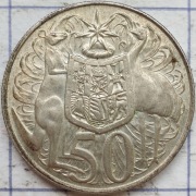 Australia 50 centów 1966 13,3g Ag 800