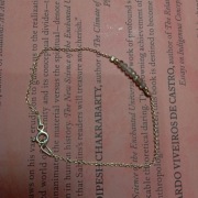 Bransoletka srebro pozłacane minerały na łańcuszku labradoryt 