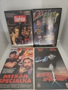 Zestaw 4 kaset VHS , filmy VHS, stan bardzo dobry, BCM