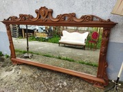 Duże lustro w drewnianej rzeźbionej ramie 225 x 132cm