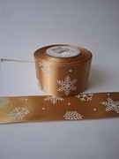 Wstążka tasiemka świąteczna złota szer.50mm; dł.22 m