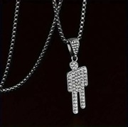 Billie Eilish łańcuszek chain drip yłańcuch wisiorek ice diamenty