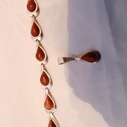 Komplet srebrnej biżuterii piasek pustyni