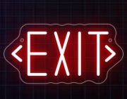 NEON EXIT SZYLD WYJŚCIE EWAKUACYJNE LAMPKA LED DO BARU BIURA 5 KOLORÓW 