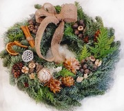 WIANEK ŚWIĄTECZNY NA DRZWI 100% naturalny żywy 