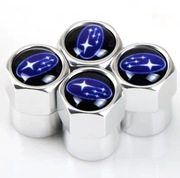 Subaru srebrne nakrętki kapturki wentyl nakrętka na zawory powietrza 