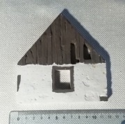 Gipsowy front domku, kupiony ze 30 lat temu...