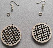 Kolczyki handmade baza decoupage kol33