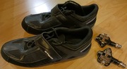 Buty rowerowe szosowe gravelowe Btwin 100 roz. 42 + bloki/pedały SPD