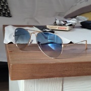 Ray-Ban Aviator Gradient Złoto-Jasnoniebieski. RB3025 001/3F 58-14