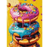 Malowanie po numerach IDEYKA 30x40cm pączki donuty