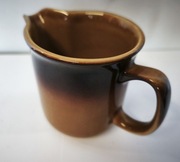 Dzbanek ceramiczny Tułowice  brązowy ombre vintage PRL Mlecznik