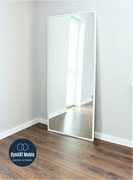 Lustro Loft 160x60 w Białej Ramie Aluminiowa Rama - Nowe Loftowe