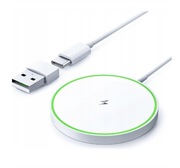 Indukcyjna stacja ładująca kompatybilna z ładowarką Magsafe biała