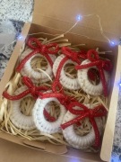 Box świąteczny makrama 