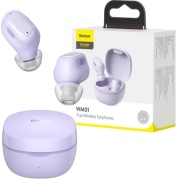 Słuchawki bezprzewodowe dokanałowe Baseus Encok WM01 FIOLETOWE