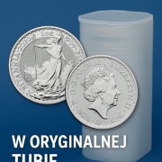 Britannia 1 oz Srebro 2021 – 25 szt. w oryginalnym tubie – Stan menniczy
