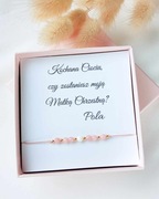 Bransoletka dla Chrzestnej Opal i perełka z muszli