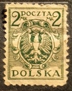 2 marki Zielony Orzeł na Tarczy Barokowej 1921 rok