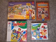 Zestaw gier. Gra Twister Gra Memory Gra Basen Gra Planszowa Disney