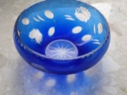 Kryształ PRL niebieski, średnica 14 cm