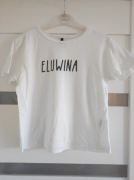 Sinsay t-shirt luźny biały bawełna xs 