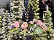 Kompozycja z dwiema aksamitnymi choinkami