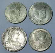 4 x KOPIE monet włoskich. Bardzo ładne, ze stopu argentum