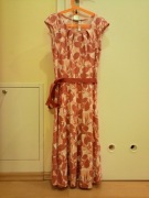 Sukienka różowa kwiaty MONTEGO XS 34 NOWA METKA Elegancka Koktajlowa