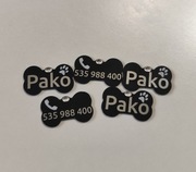 5x Adresówka Identyfikator Zawieszka z Grawerem dla Psa Kota